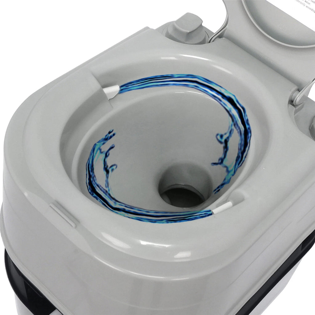 Portable Toilet 24L 6.3 Gallon for Camping Travel Piston Pump Commode