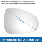 Heated Right Side Mirror Glass for Volkswagen Touareg (2010–2018)
