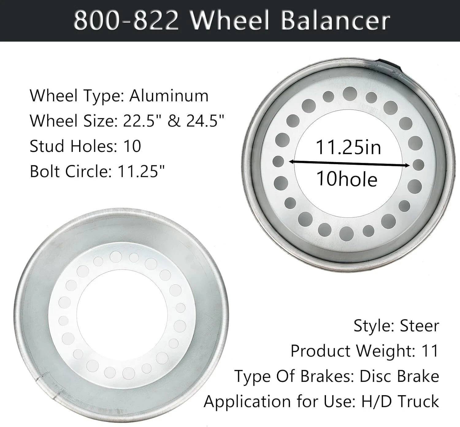 Set of 2 Wheel Balancers for 22.5-24.5" Wheels