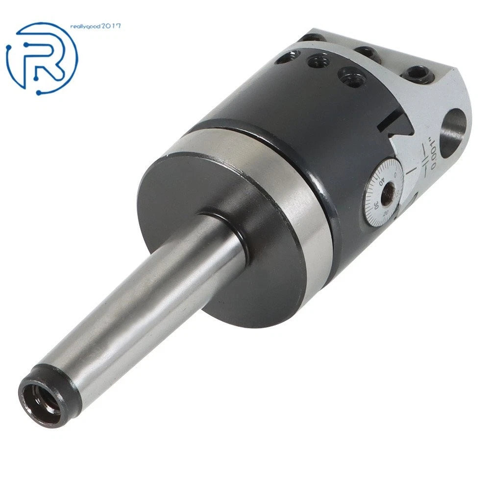 2" Boring Head with MT2 Shank & 9 Pcs 1/2" Shank Boring Bar Set