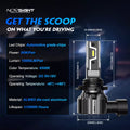 Set of 3 LED Headlight & Fog Light Bulbs for 9006 9005 H11