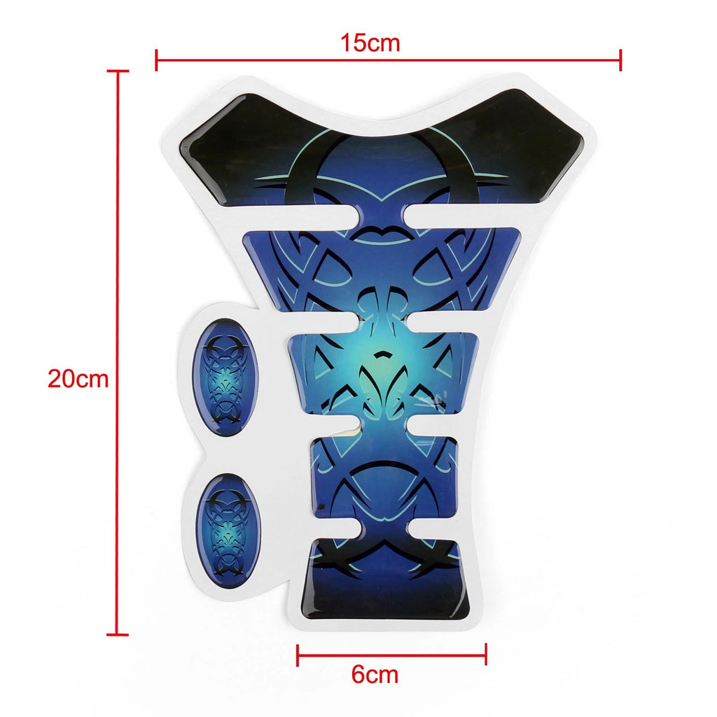 Gas Tank Pad Protector for Suzuki Yamaha BMW Honda (Universal) Blue T9