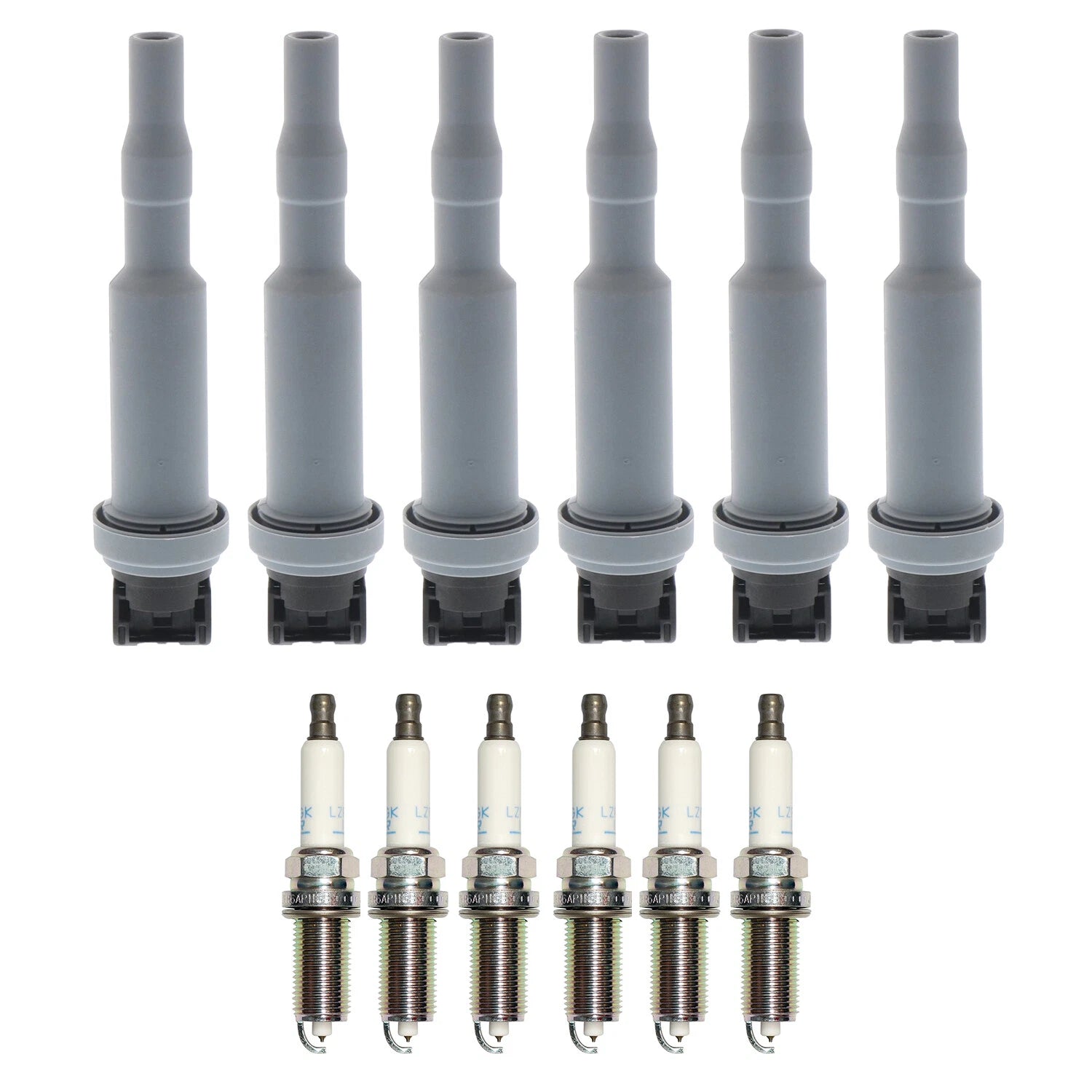 Set of 6 Ignition Coils & NGK Laser Platinum Spark Plugs for BMW E91 E92 328i (2007–2013)