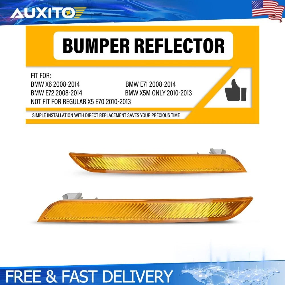 OEM Front Bumper Reflectors LH RH for BMW X6 (2008–2014) Amber