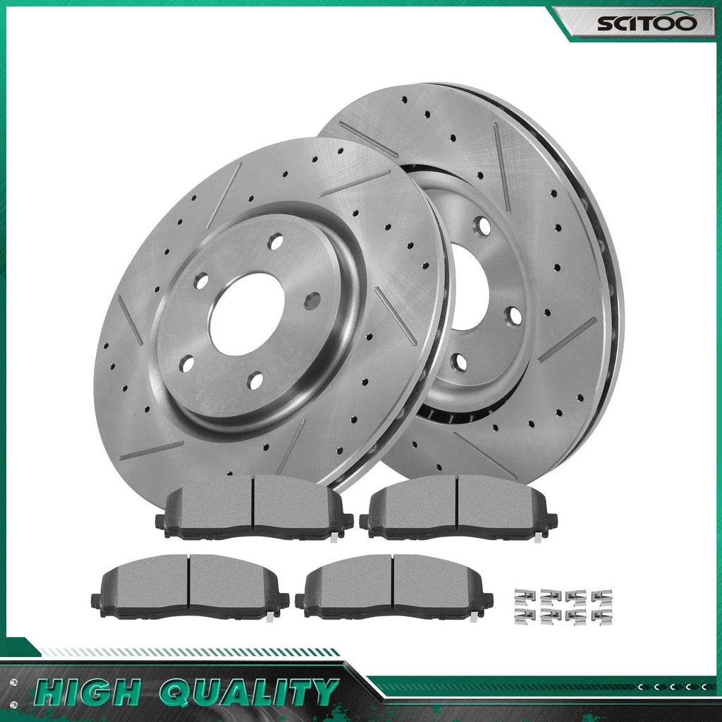Front Brake Rotors & Ceramic Pads for Dodge Grand Caravan Journey (2012–2013)