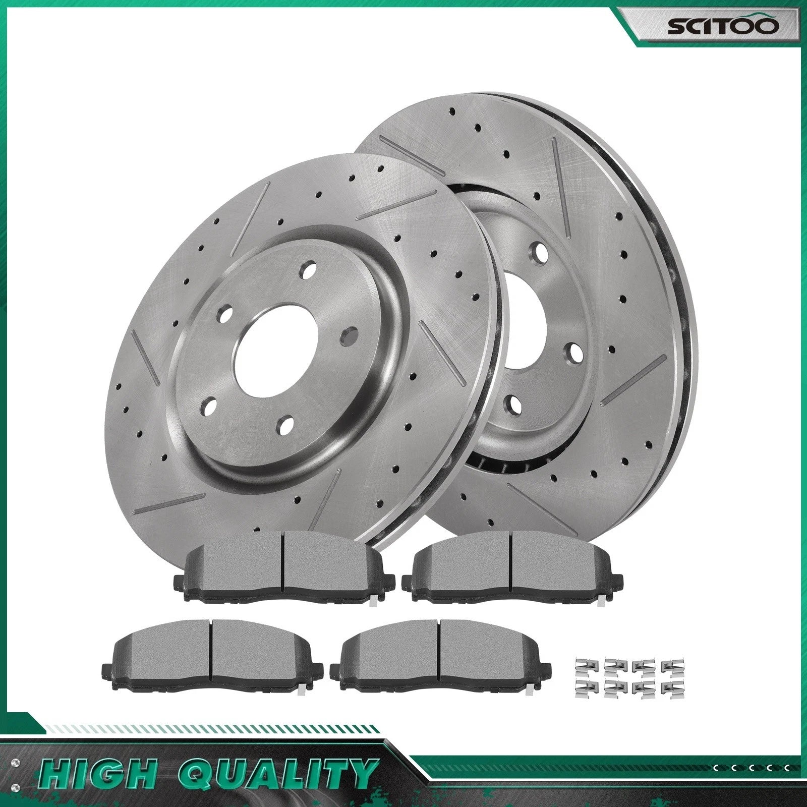 Front Brake Rotors & Ceramic Pads for Dodge Grand Caravan Journey (2012–2013)