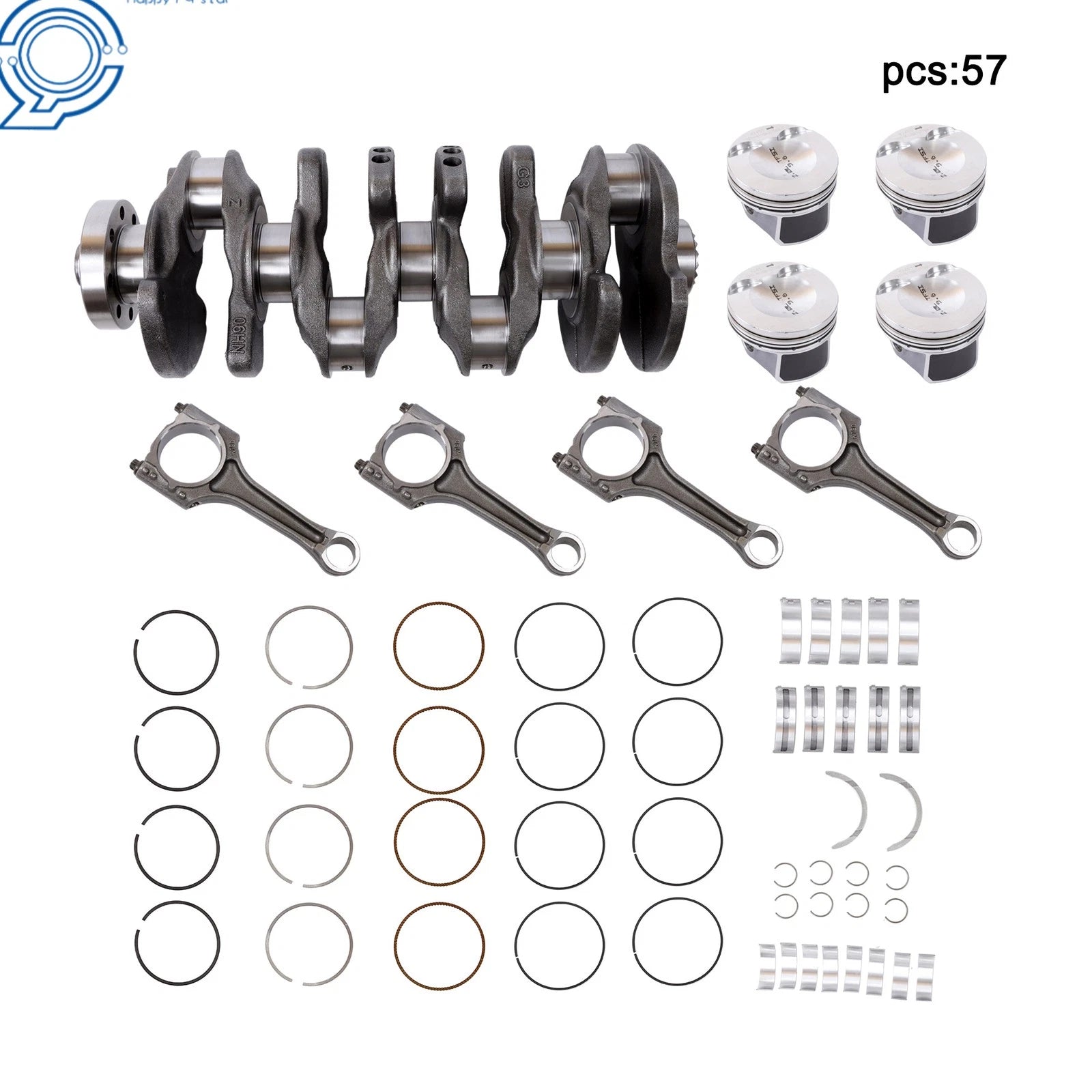 Engine Rebuild Overhaul Kit for Audi Volkswagen Skoda 2.0L