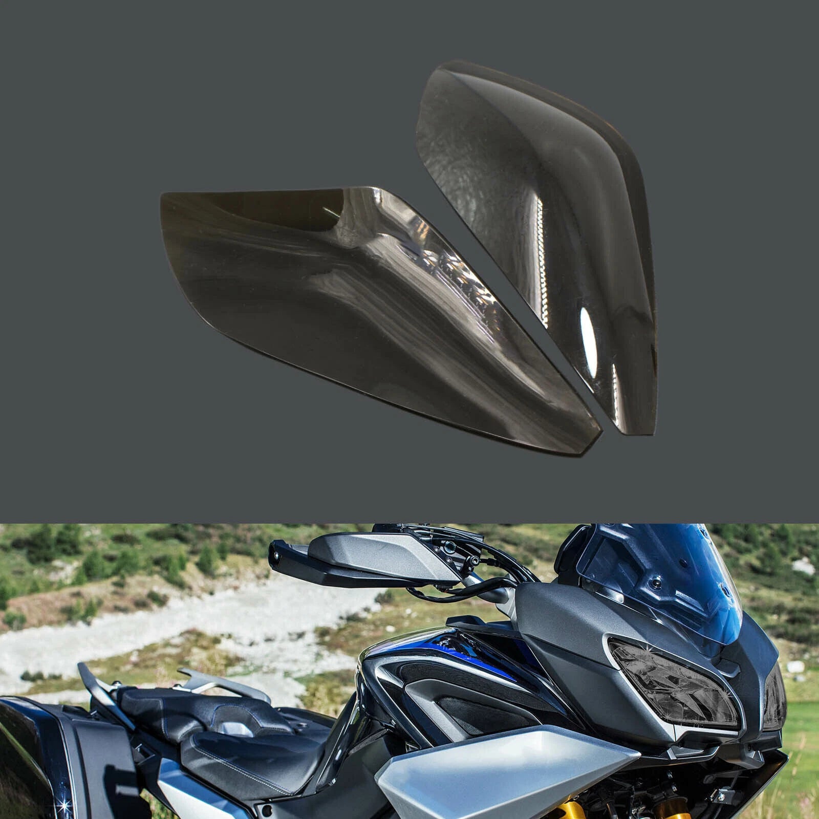 Front Headlight Lens Protection Smoke for Yamaha MT-09 FJ-09 Tracer (2016–2018)