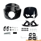 Front Headlight Fairing Kit + Extension Blocks for Harley Softail Low Rider S