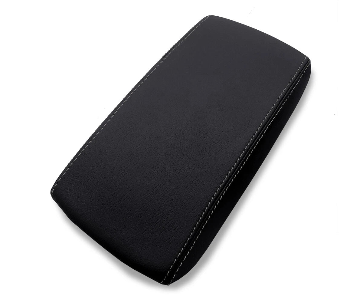 Leather Console Lid Armrest Cover for Hyundai Elantra (2017–2020) Gray Stitch
