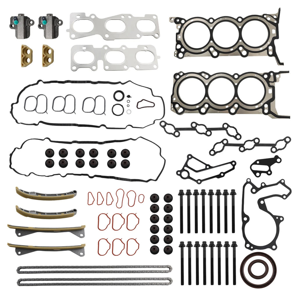 Head Gasket Bolt Set & Timing Chain Kit for Hyundai Azera 3.3L 3.5L (2006–2011)