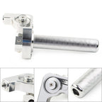 CNC 7/8'' Motor Handlebar Twist Throttle Accelerator Grip for Universal Silver