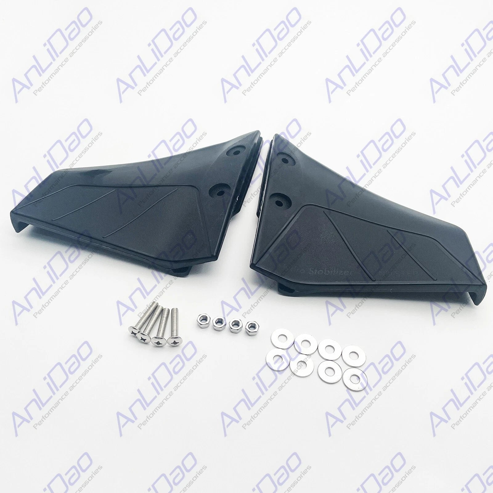Hydro-Stabilizer Fins for Outboard Motors Up to 50HP (Black)