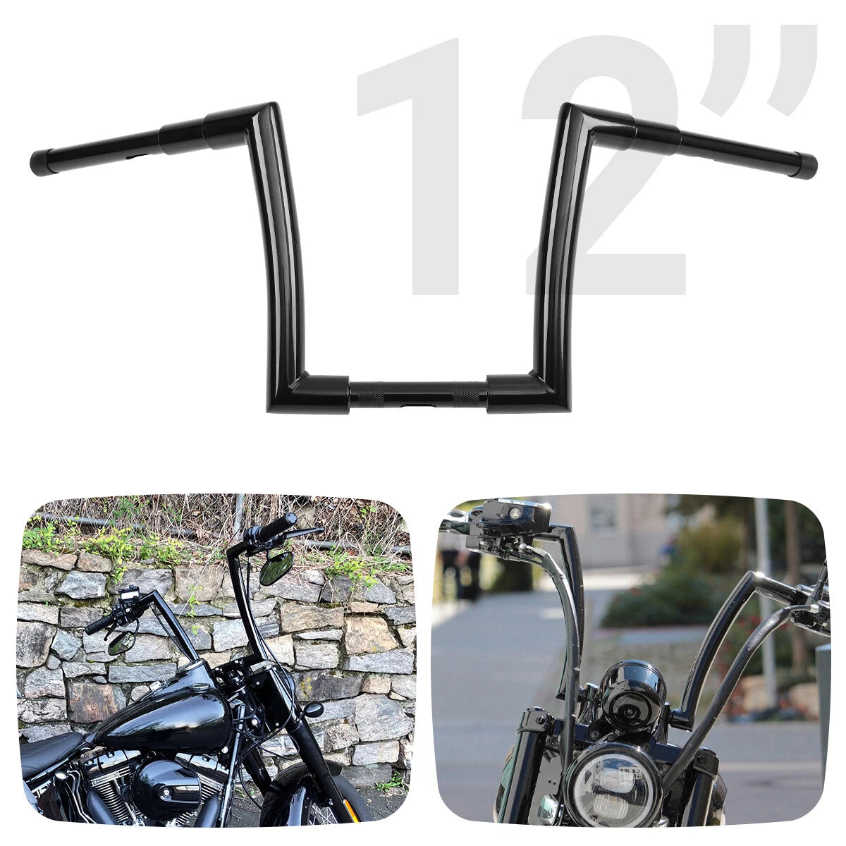 12" Rise Ape Hanger Handlebar for Harley