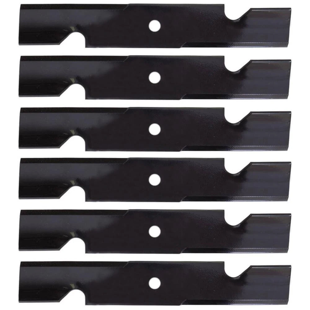 Set of 6 Notched Hi-Lift Blades for Lazer Z 44" Deck Mower (Fits 1-653101)