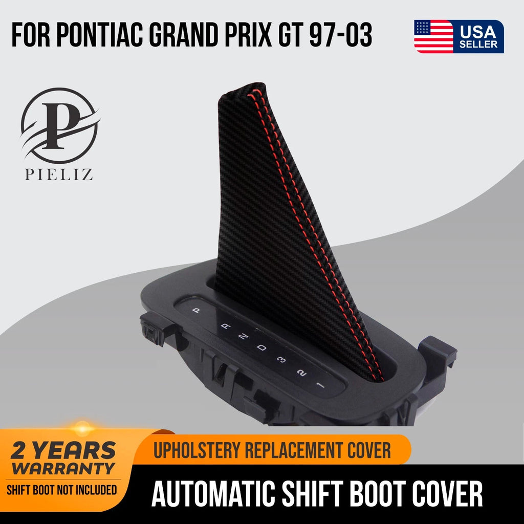 Automatic Shift Boot for Pontiac Grand Prix (1997–2003) - Carbon Red Stitch