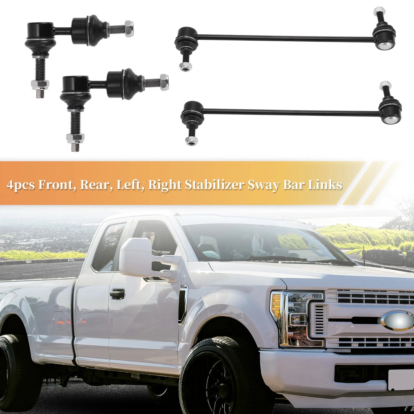 Set of 4 Stabilizer Sway Bar Link Kit for Ford Focus, C-Max 