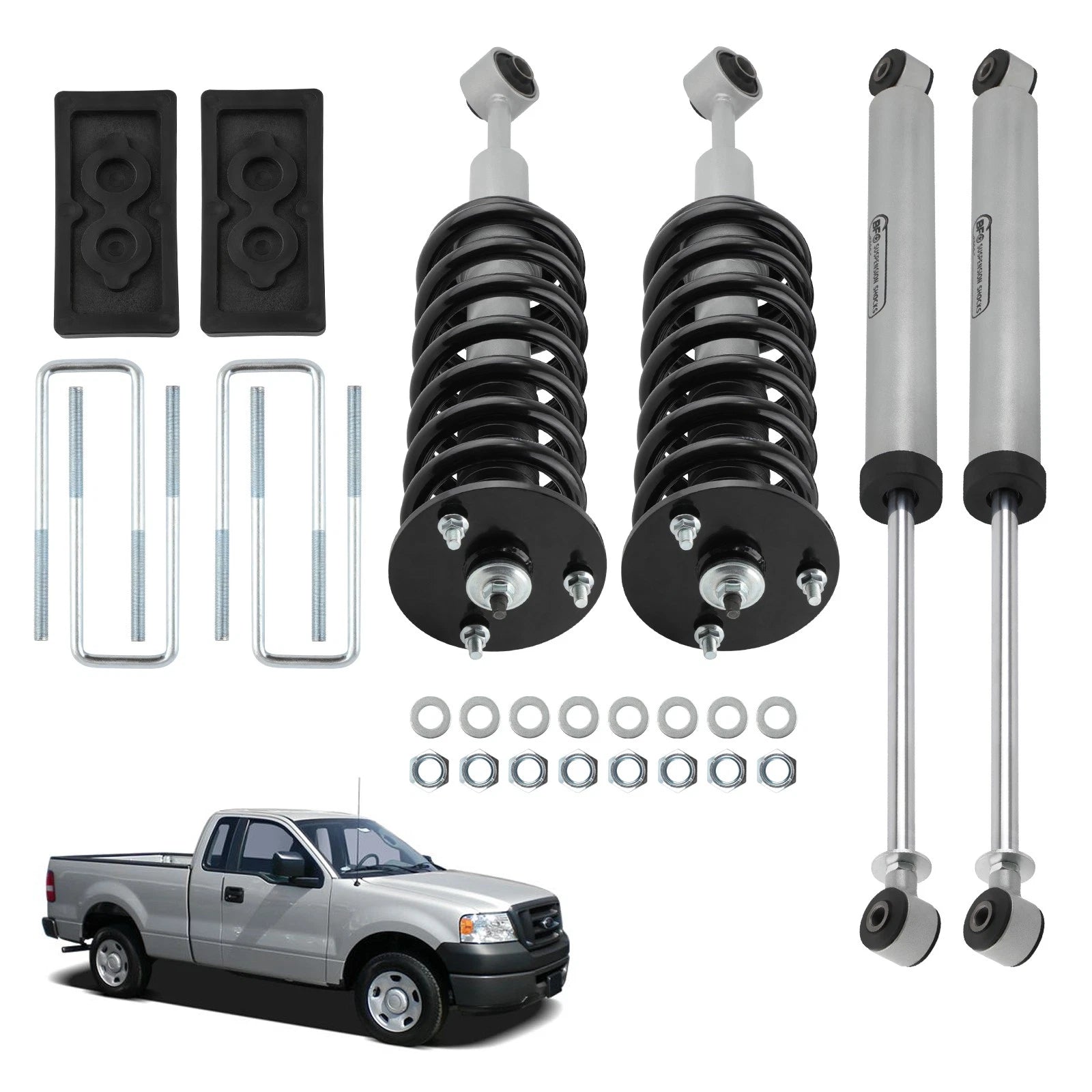 2.5" Suspension Lift Kit w/ Struts & Shocks for Ford F150 4WD (2004–2008)