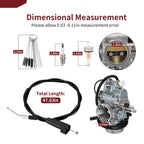 Carburetor and Throttle Cable for Suzuki Ozark 250 (2002–2007)
