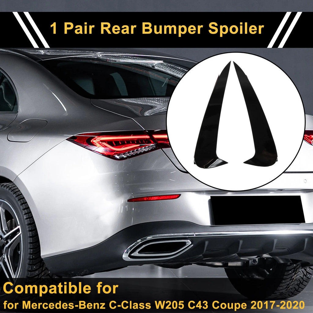 1 Pair Rear Bumper Spoiler for Mercedes-Benz C-Class W205 C43 Coupe (2015–2021)