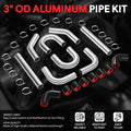 180 Degree U-Bend 3"OD Aluminum Intercooler Pipe for Turbo