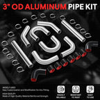 180 Degree U-Bend 3"OD Aluminum Intercooler Pipe for Turbo