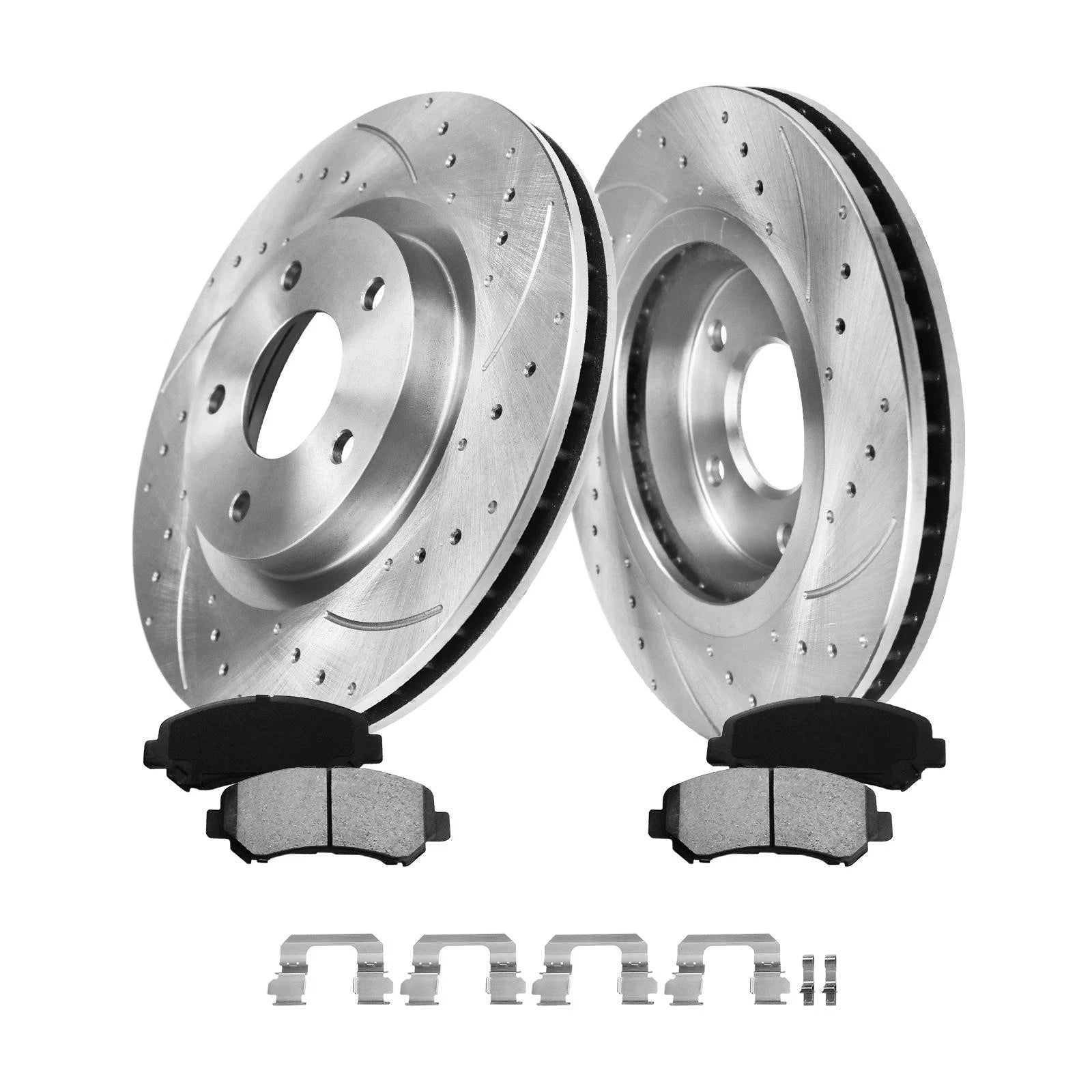 Front Disc Brake Rotors & Pads for Nissan Rogue (2008–2015) 2.5L