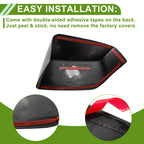 1 Pair Mirror Cover Cap for Cadillac Escalade (2021–2025) Gloss Black