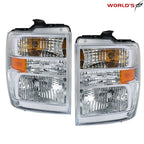 Pair of Halogen Headlights for Ford E150 E250 E350 E450 F650 (2008–2014)
