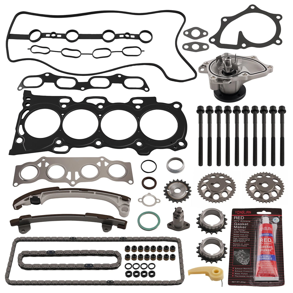 Timing Chain & Water Pump Set w/ Tensioners for Toyota RAV4 2.4L 2AZFE 2004-2008