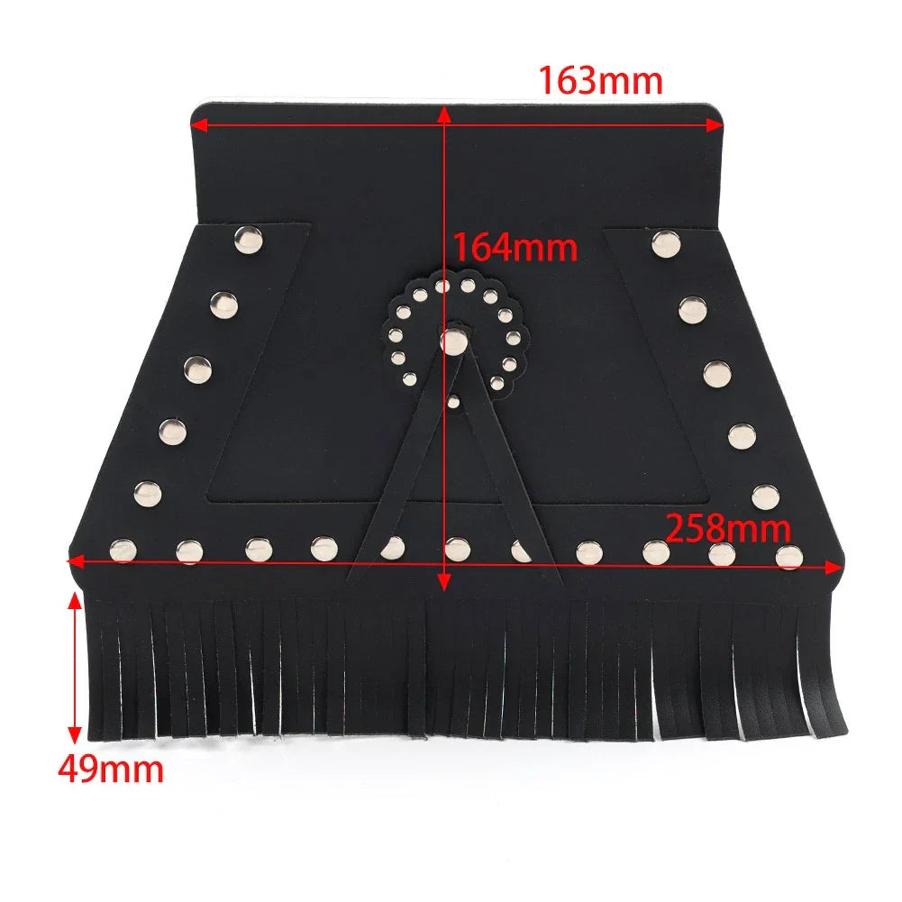 Orange PU Leather Rear Fender Mud Flap Cover for Harley