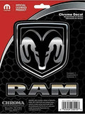 Set of 2 Chrome Ram Logo Badge Shields for