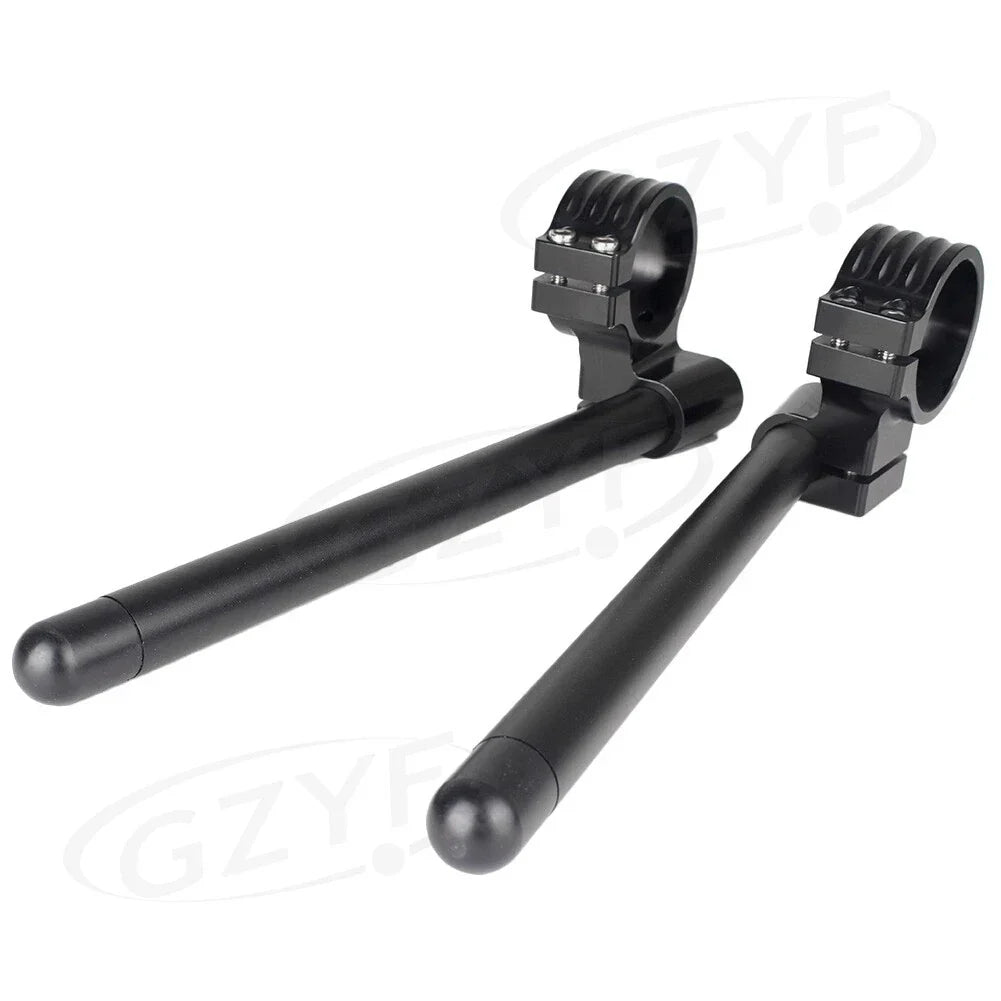 52mm Clip-On Handlebar Fork Tubes for Universal Motorcycles - 3 Colors