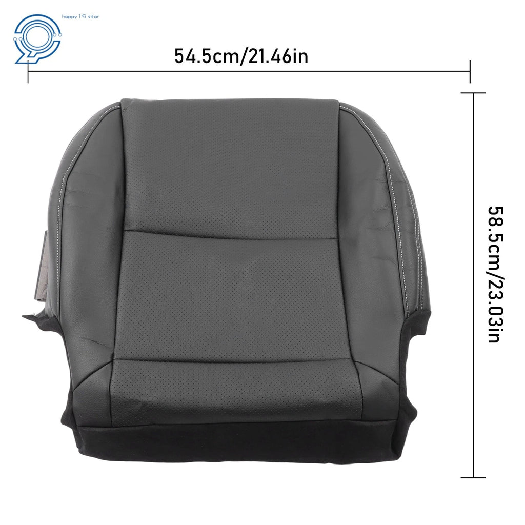 Black Leather Perforated Passenger Bottom Seat Cover for Chevy Camaro (2010-2015)