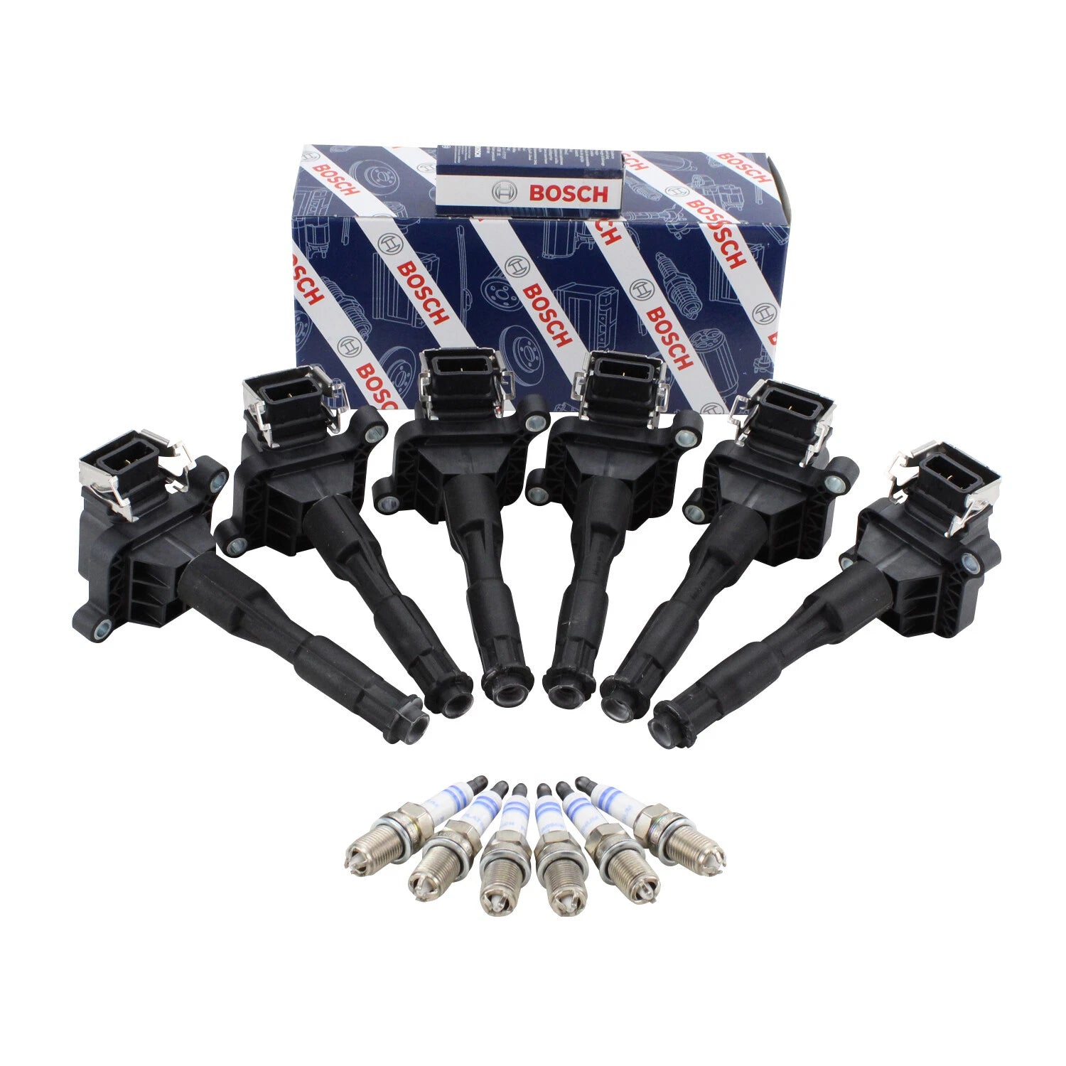Set of 6 Ignition Coils & Platinum Spark Plugs for BMW E36 E39 E46 (1998–2006)