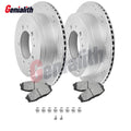 Rear Drilled Slotted Brake Rotors + Ceramic Pads for Lexus LX570 (2008–2021)