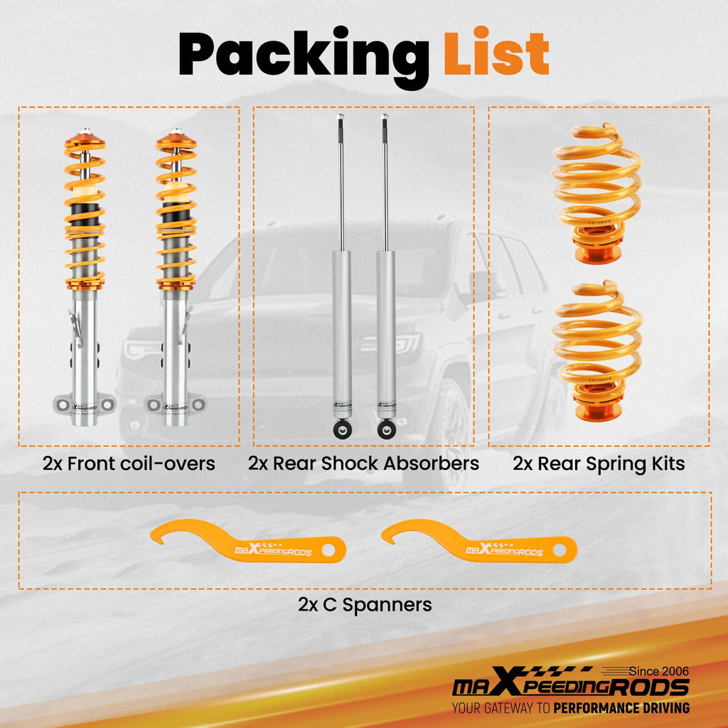 Adjustable Coilovers Set for BMW 3-Series E36 Z3 (1996-2002)