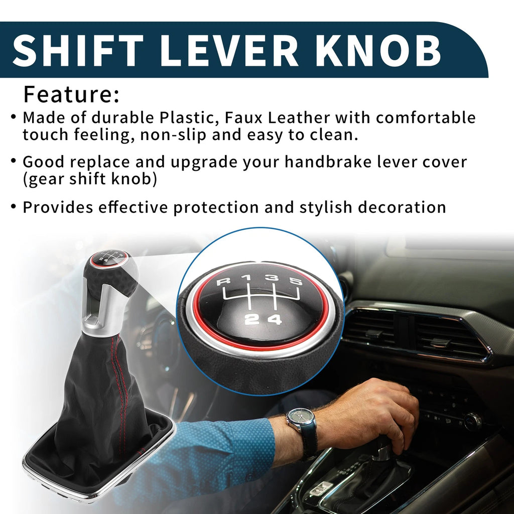 5 Speed Gear Shifter Knob with Cover for Volkswagen Golf MK4 (1999–2005)