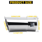 2X Silver Stainless Steel Exhaust Tips for Universal 1.5" - 2.4" Pipes