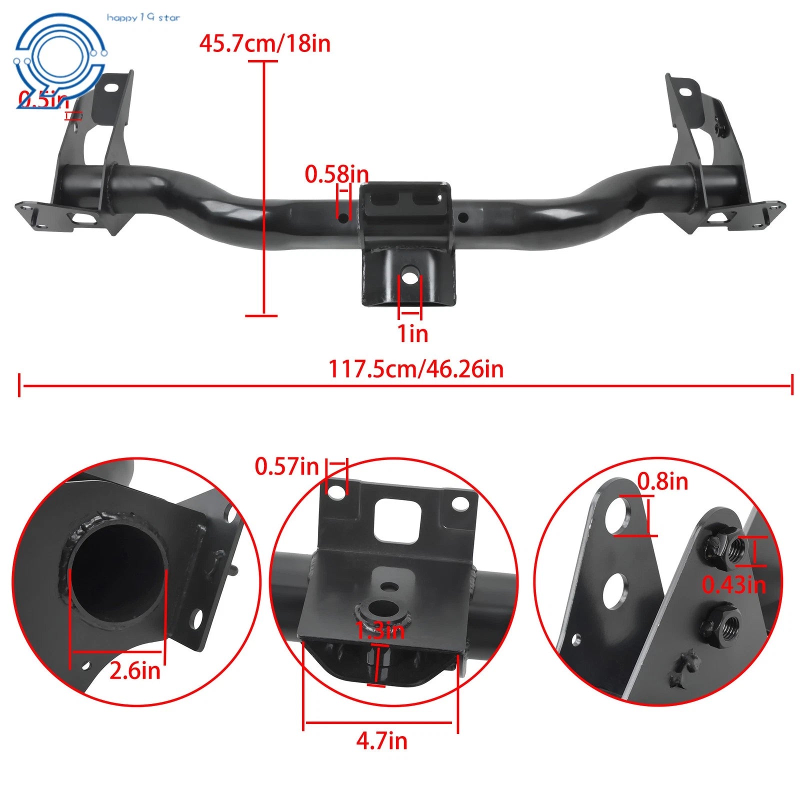 Trailer Tow Hitch Receiver for Ram 1500 (2019-2024)