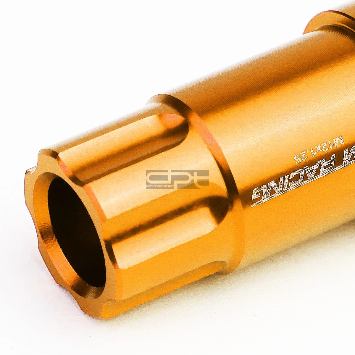 20 PC Open End M12x1.25 50mm Tall Orange Aluminum Lug Nuts + Lock Key for JDM