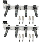 Set of 2 Ignition Coils & 8 Spark Plugs for Cadillac Deville (2004-2005)