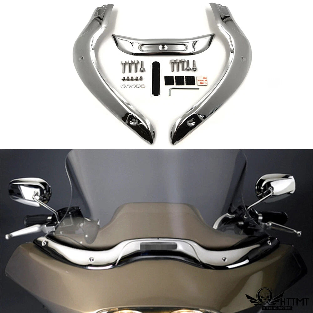 Chrome Windshield Trim Kit for Harley Road Glide (2004–2013) FLTR EFI FLTRI