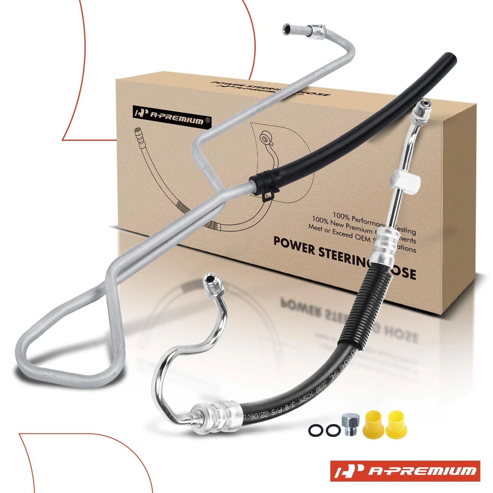 2X Power Steering Pressure & Return Line Hose for Ford F150 F250 F350 (2004–2023)