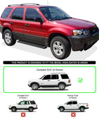 iBoard Running Boards 6in Matte Black for Ford Escape (2001-2007)