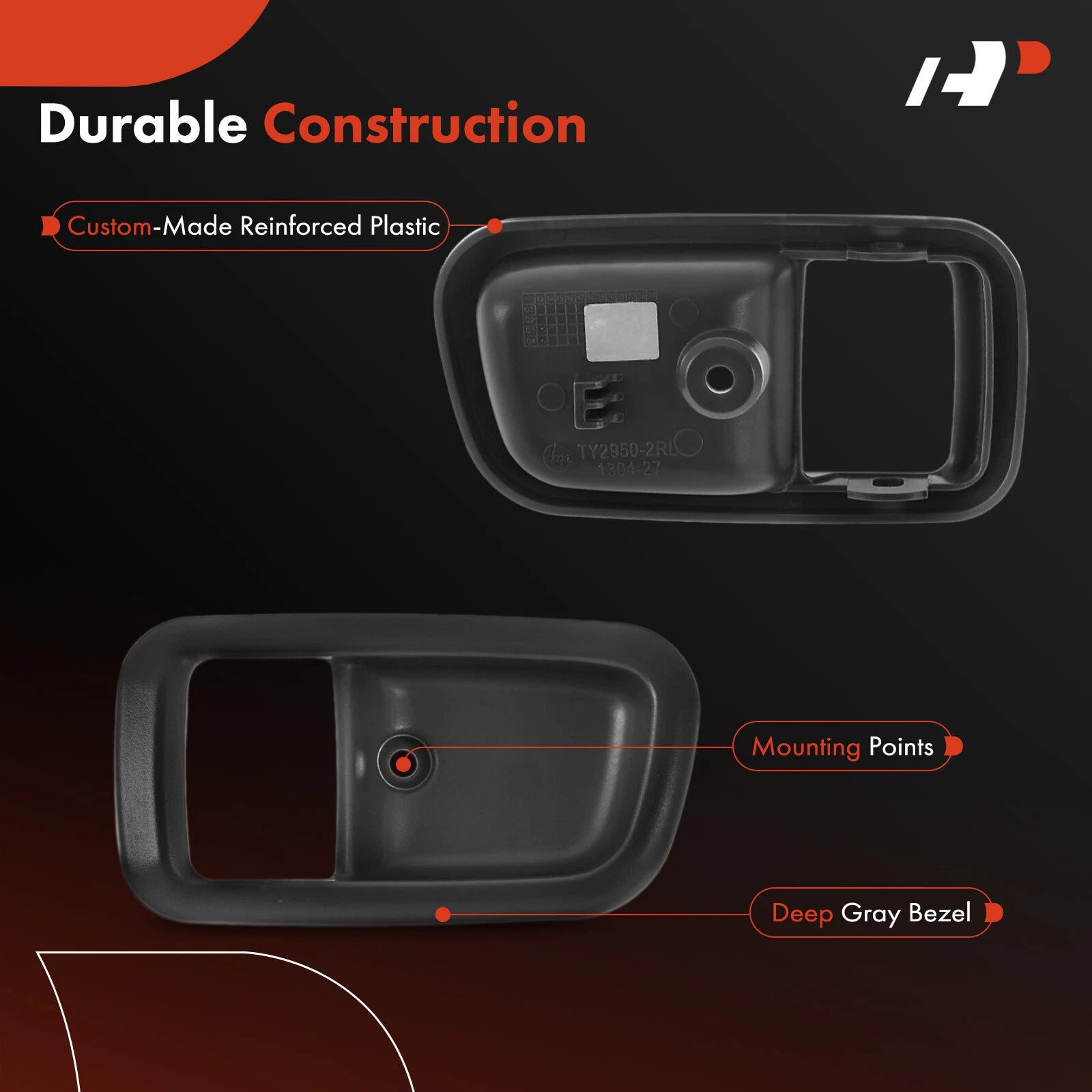 Rear Left Deep Gray Interior Door Handle for Toyota Tundra (2000-2006)