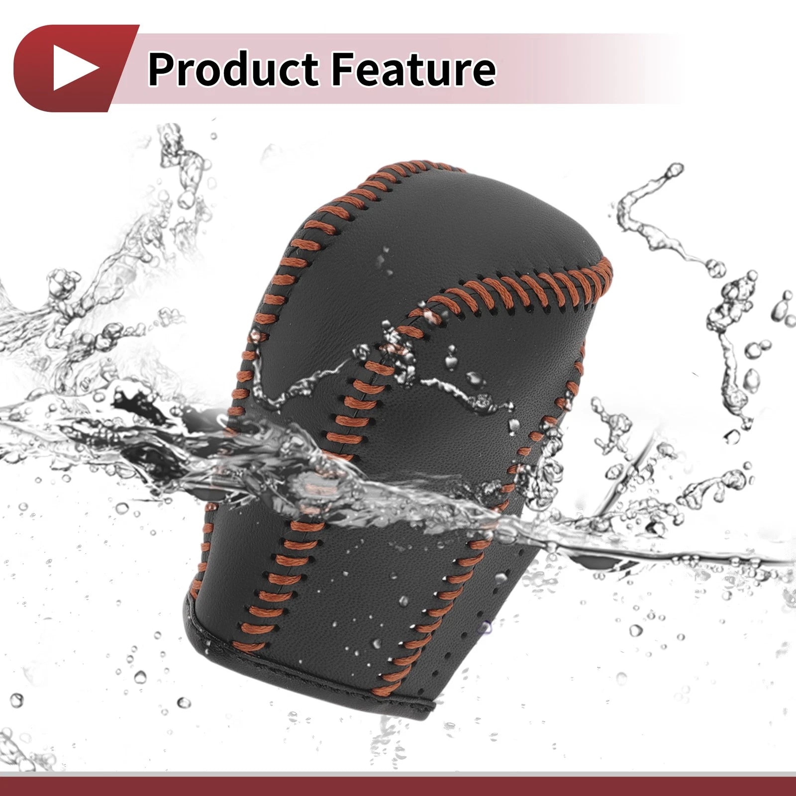 1 Pc Gear Shift Knob Cover for Honda Crider (2019–2022) Brown Faux Leather