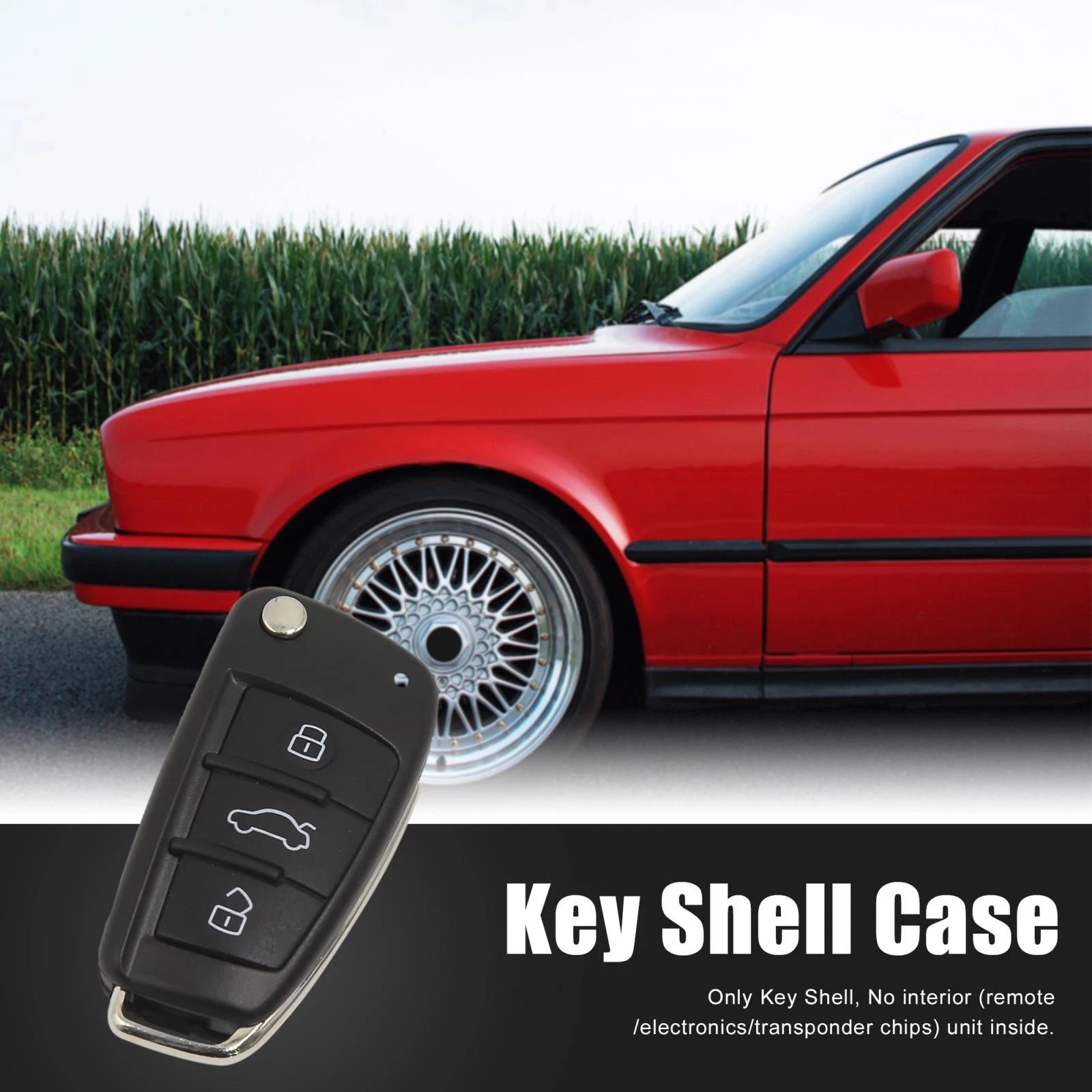 Key Fob Shell Case for Audi A3 A4 A6 Q7 TT (3 Button)