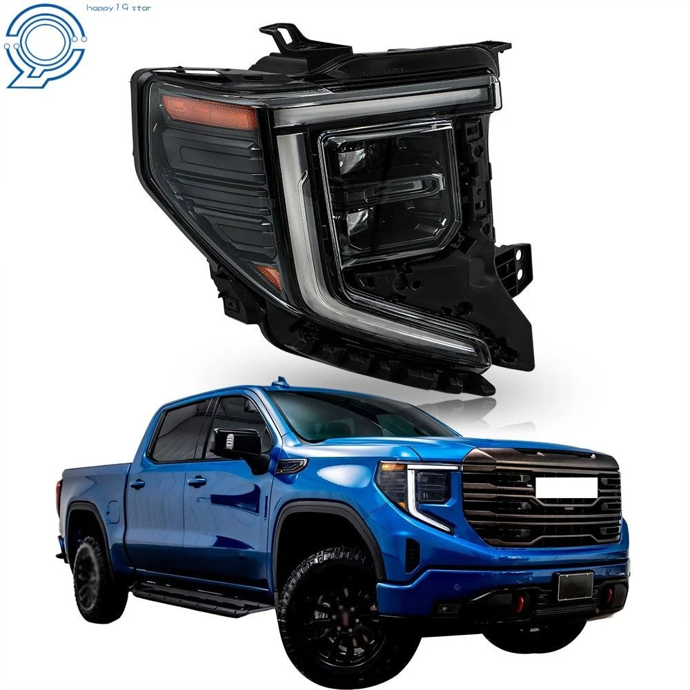 LED Headlight for GMC Sierra 1500 (2022-2024) Black Right Side