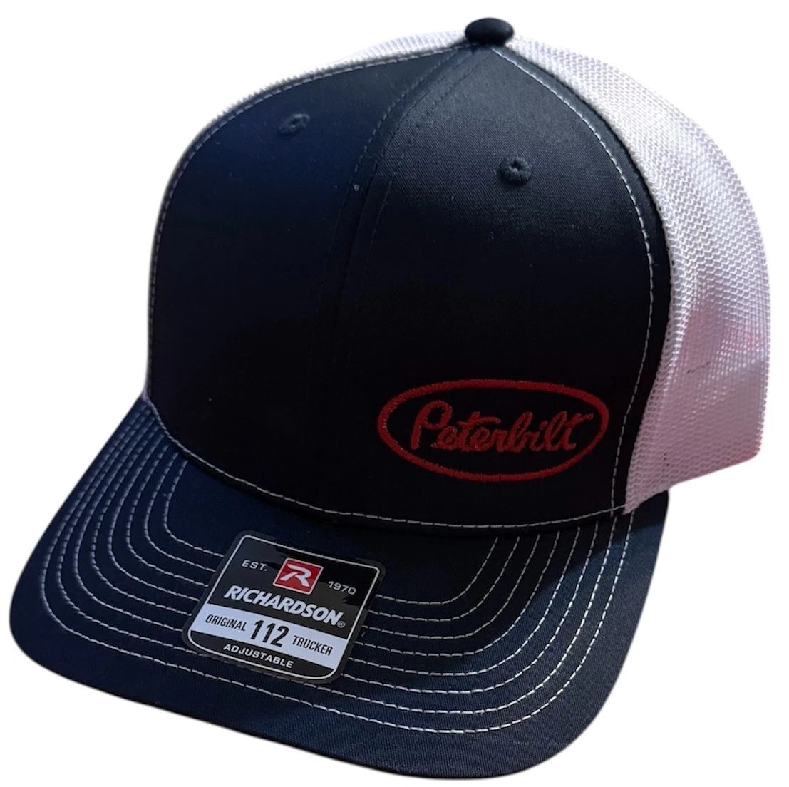 Trucker Hat for Peterbilt Trucks Richardson 112 (Navy/White Mesh)